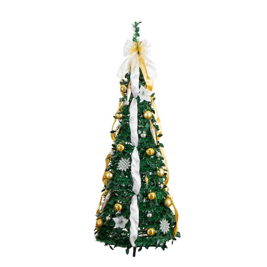 5ft. Pre-Lit Pop-Up Green Artificial Christmas Tree